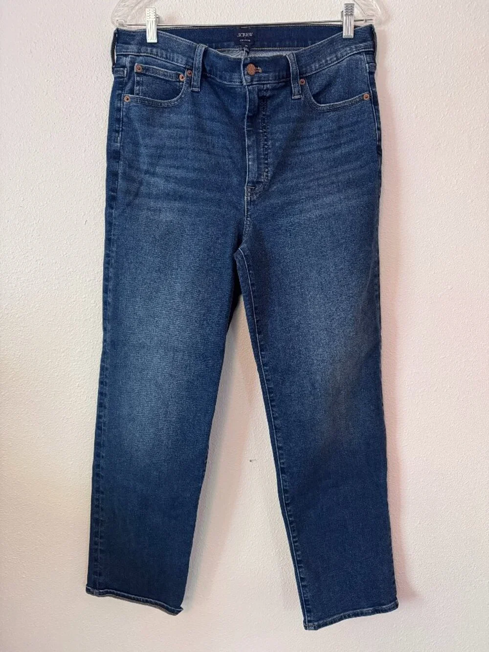J.Crew High Rise Straight Leg Jeans Dark Medium Wash - Size 28